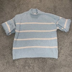 Alterd State: Blue Striped Fuzzy Sweater